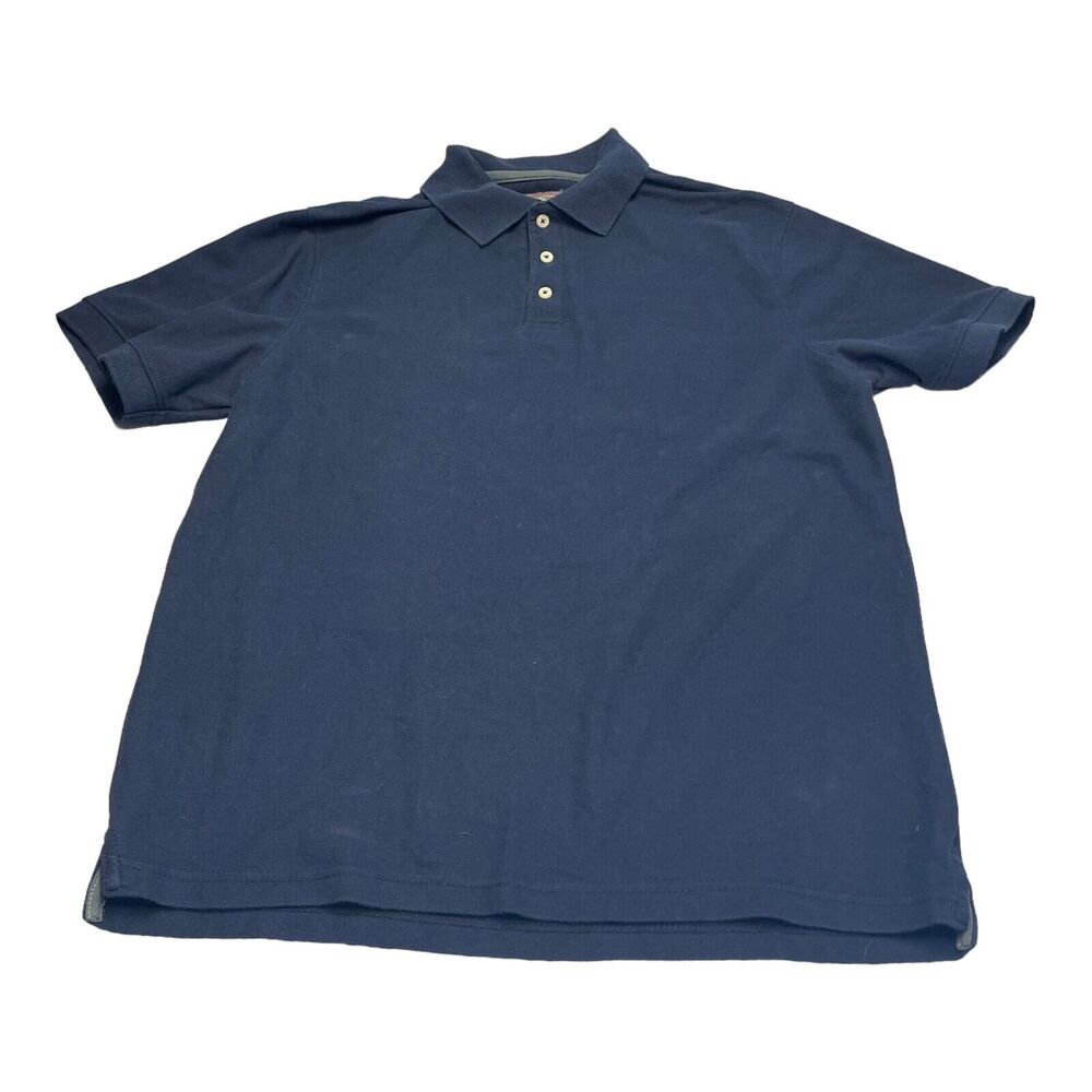 Beverly Hills Polo Shirt Mens Large Blue Cotton Modern Fit Short Sleeve Collared - Picture 1 of 8